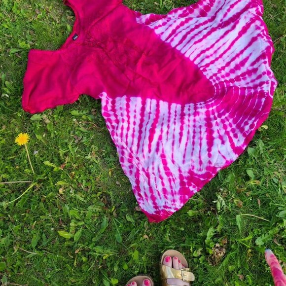 Gorgeous Indian rayon umbrella/beach dress. Free size - Picture 6 of 13